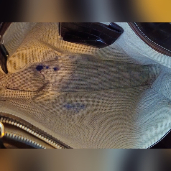 Dooney & Bourke Black Crocodile-Embossed Satchel - Picture 13 of 15